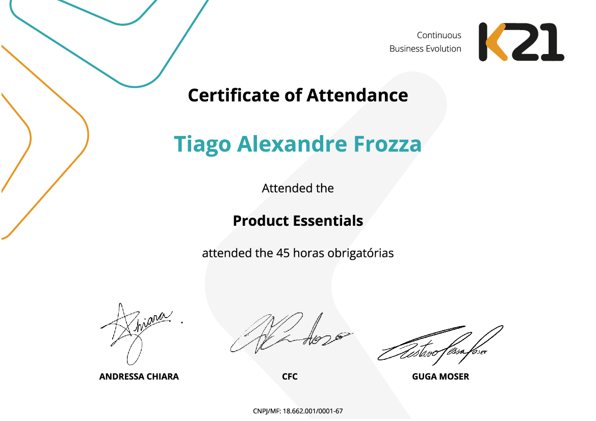 Certificado K21